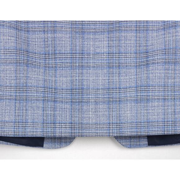 Tommy Hilfiger Men's Modern-Fit Flex Stretch Sport Coat Light Blue Plaid 44L NWT - Picture 6 of 7